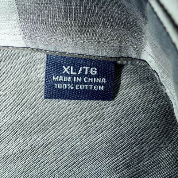 Tommy Bahama Plaid Mens Size XL Gray White Long Sleeve Button Up Casual Shirt - Picture 4 of 7